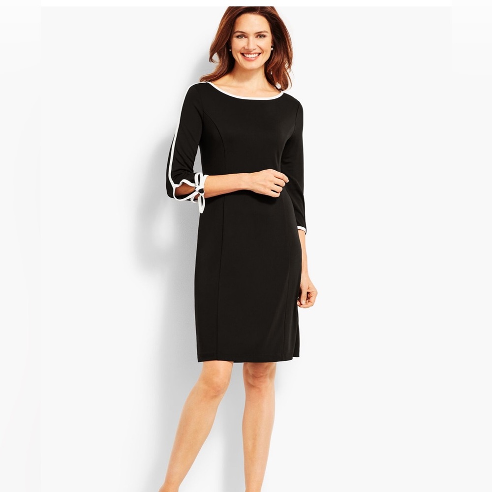 Talbots elbow sleeve jersey dress